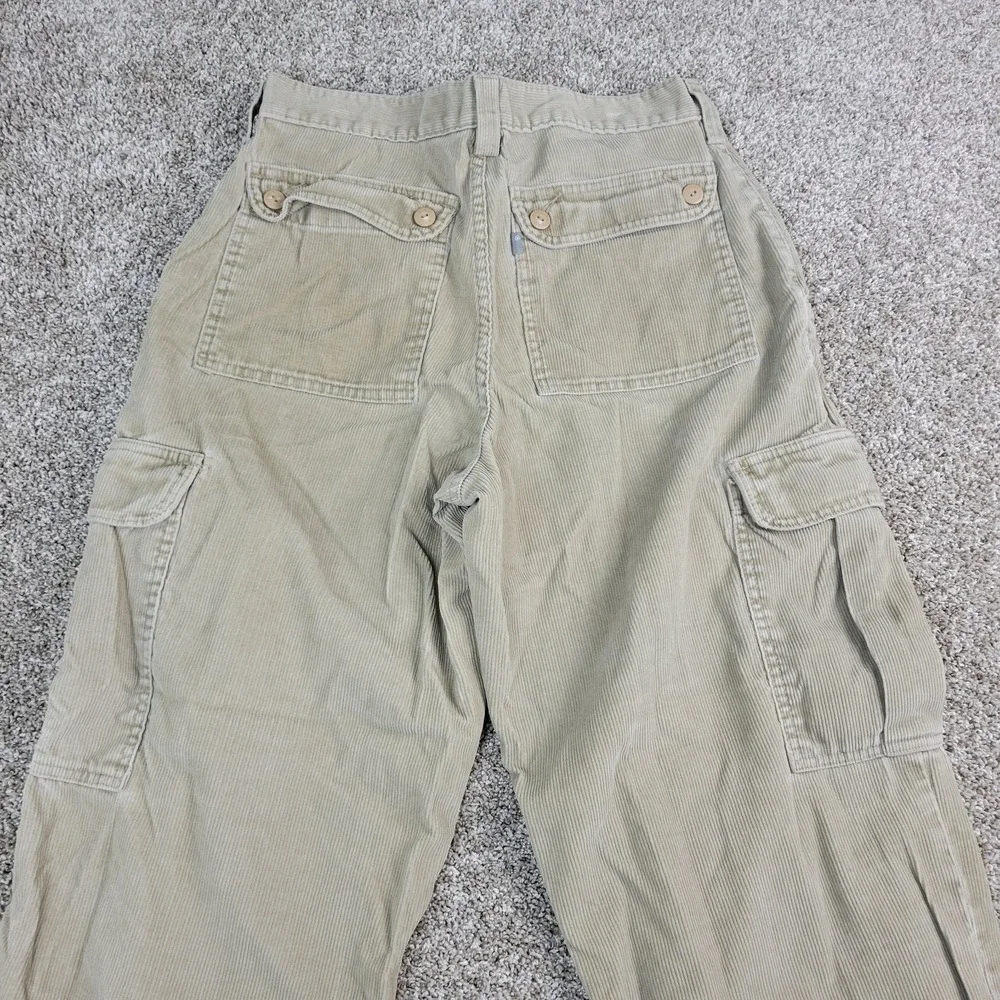 Levis Silver Tab Mens 32x32 Beige Corduroy Loose Fit Utility Cargo Pants‎